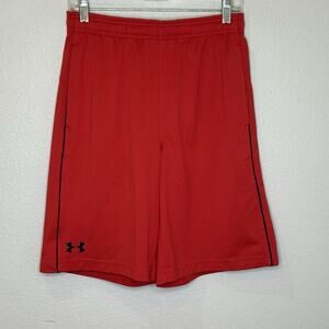 Under Armour Basketball Athletic Shorts Mens Size Medium Red Mesh Pockets